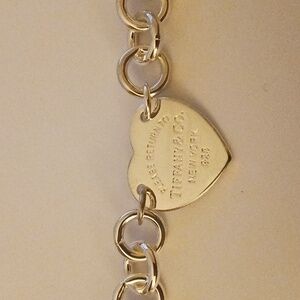 Tiffany & Co 7.5 in Heart Tag Charm Bracelet